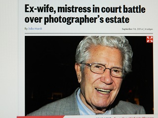 post about Pending Probate Lawsuits: Mistress, Adult Children & Ex-Wife Sue Over Photographer’s Estate
