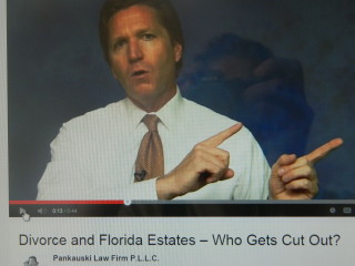 post about Florida Estates & Divorce: who gets cut out? (new Florida probate video free online)