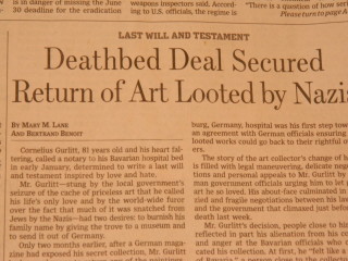post about Deathbed Will Signing — amazing estate story about stolen priceless art