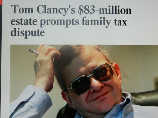 post about Best Selling Author Tom Clancy’s $83 Million Estate Lawsuit