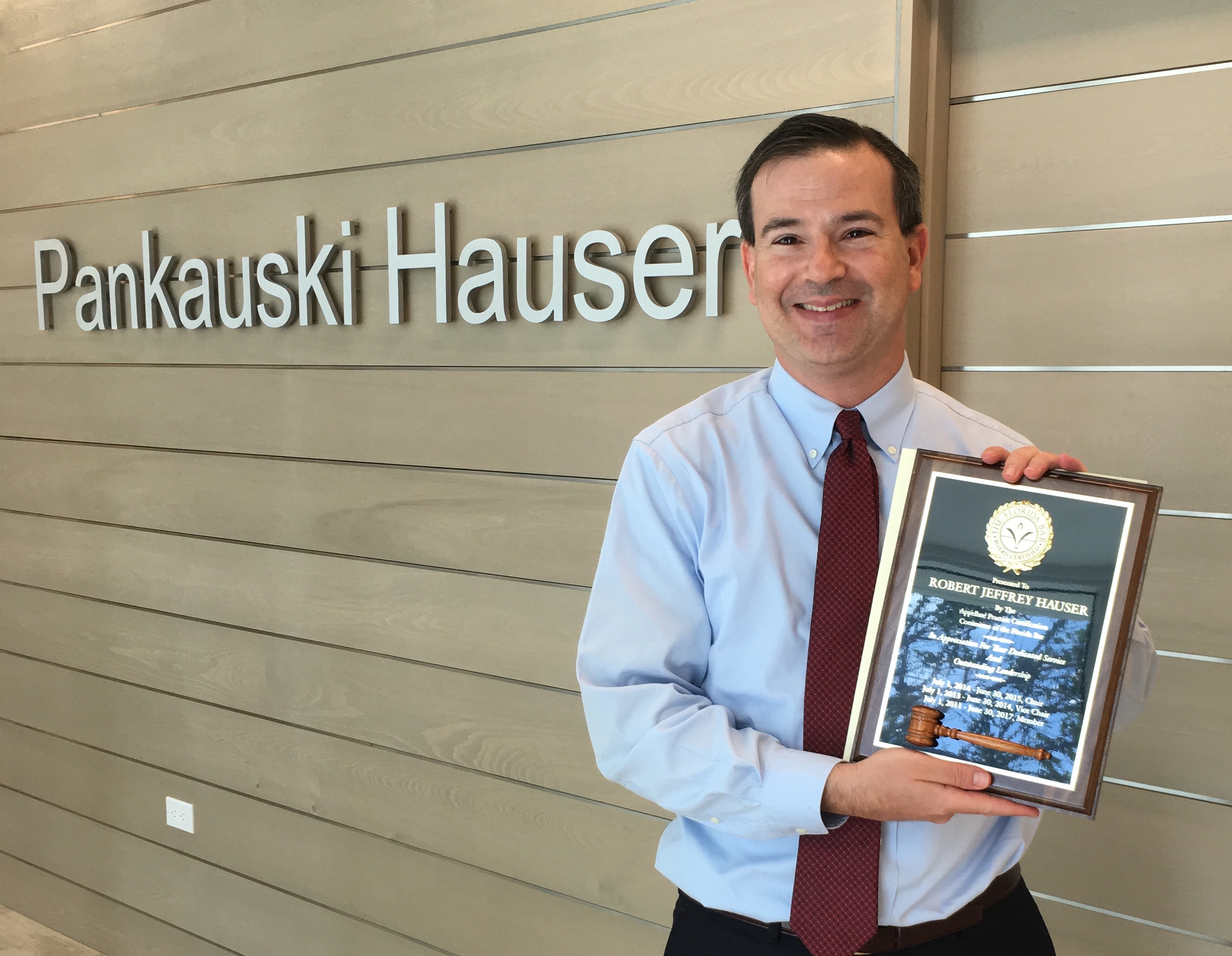 post about Robert Hauser Recognized for his Commitment to Florida’s Appellate Certification Committee